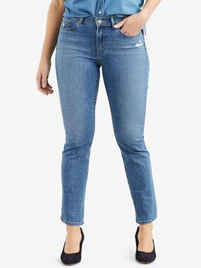Levi’s Classic Straight Leg Jeans Slightly Distressed Worn Once Size 16 33x30